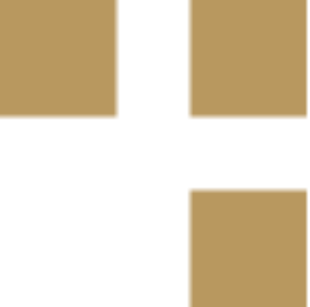 Czarny krzyż dzielący cztery złote prostokąty geometryczne