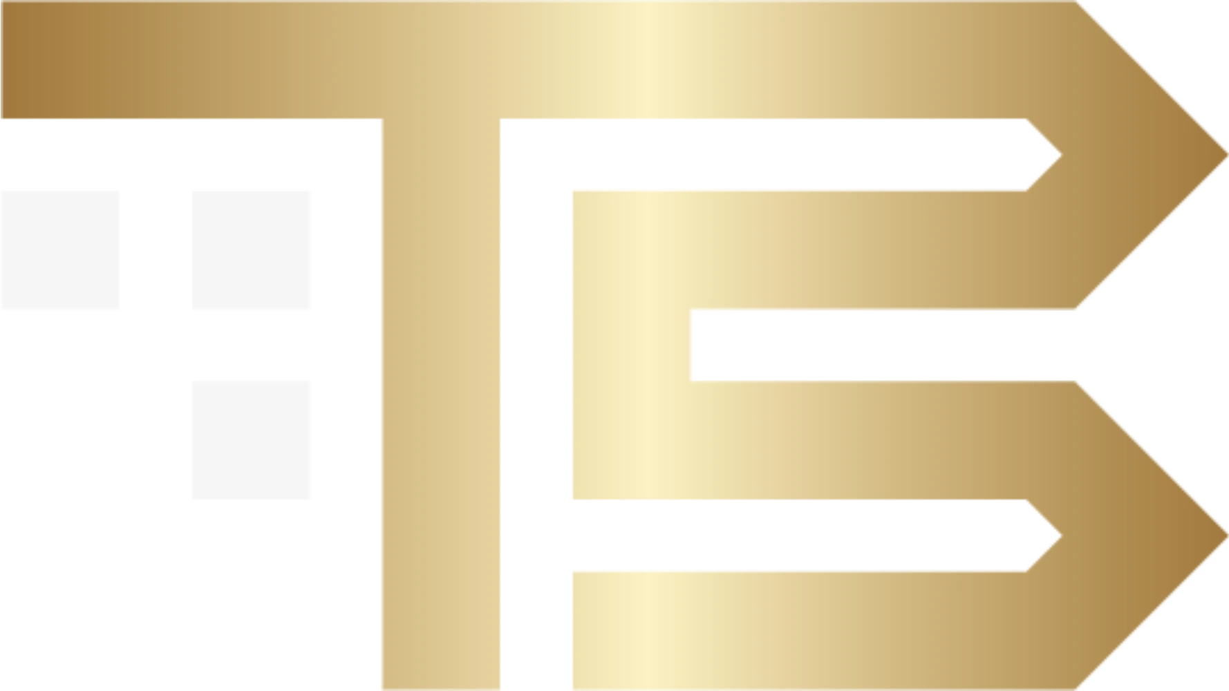 Logo firmy TERM-BUD stylizowane litery T i B w kolorze złotym i czarnym